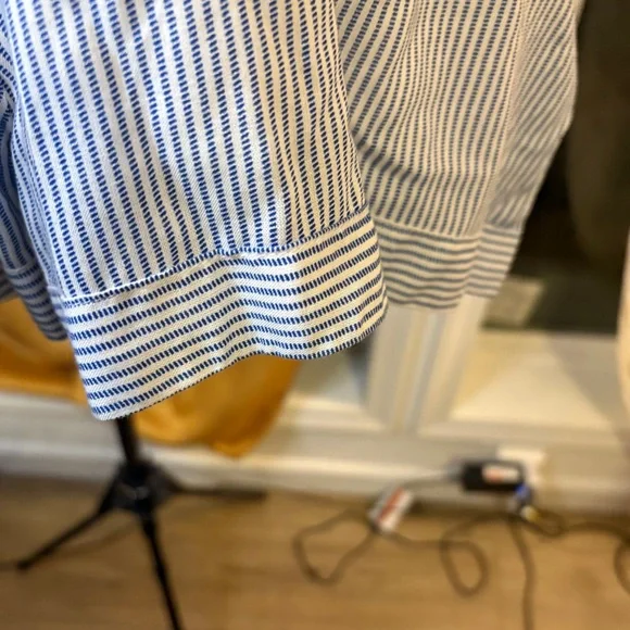 NWT Japna Blue & White Striped Boho Romper Embroidered Summer Festival Jumper - Picture 6 of 8